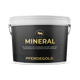 Weiße Kunststoffwanne mit der Aufschrift Mineral 2.0 von Pferdegold, mit goldenem Pferdelogo auf schwarzem Hintergrund. Ideal als hochwertiges Mineralfutter für Ihr Pferd.