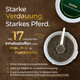 Braune Schale mit dunklen Pellets mit Schaufel und Produktetikett für Pferdegold® Stressbalance (Darm + Nerven) - ein Ergänzungsfuttermittel zur Unterstützung der Verdauung und der Nerven des Pferdes, ideal zum Stressabbau und zur Förderung einer optimalen Verdauung und starker Nerven.