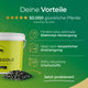 Grün-gelbe Anzeige für Pferdegold® Elektrolyte + gratis Insektenschutzspray, die Vorteile wie Elektrolyte und natürliche Inhaltsstoffe hervorhebt.