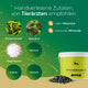 Pferdegold® Elektrolyte + kostenloses Insektenschutzspray: Hochwertige Inhaltsstoffe für Pferde in einem gelben Eimer, einschließlich Mineralien, Erbsenschoten und Spirulina-Pellets.