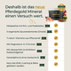 Tabelle mit den Vorteilen von Pferdegold® Mineral 2.0 Nachfüllpack 3kg mit gelben Häkchen und grünen "neu"-Etiketten.