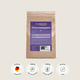 Ein 3 kg schwerer brauner Papiersack mit Pferdegold® Nerven 2.0 Nachfüllpack mit einem violetten Etikett, auf dem vier Produktsymbole und Angaben zu finden sind.