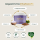 Der 3kg Nerven 2.0 Nachfüllpack von Pferdegold® im lila Eimer, umgeben von Icons: Magnesium, Leinsamen, Vitamin B, Vitamin C und Omega 3.