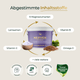 Purple Nerven 2.0 Ergänzungsbecher von Pferdegold zeigt die wichtigsten Inhaltsstoffe, hilfreiche Symbole und eine Auszeichnung auf einem hellen Hintergrund - perfekt für die natürliche Pferdeberuhigung.