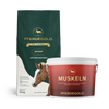 Das Pferdegold Sport Bundle: Muskelprotz getreidefrei ist eine getreidefreie Kombi für optimalen Muskelaufbau bei Pferden.