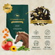 Beutel mit Pferdegold® Sport Balance Deluxe Pferdefutter mit natürlichen Zutaten wie Apfel, Erbsen und Karotten; die Vorteile sind auf der Verpackung hervorgehoben.